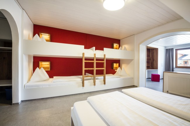 Mehrbettzimmer im Jugendhotel Markushof